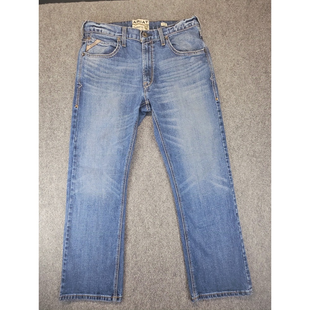Ariat M5 Mens 35 X 30 Straight Leg Straight Fit Denim Jeans Clean Nice 1709
